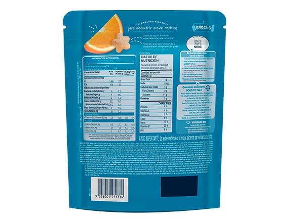 Snack de cereal GERBER Puffs Banana Naranja