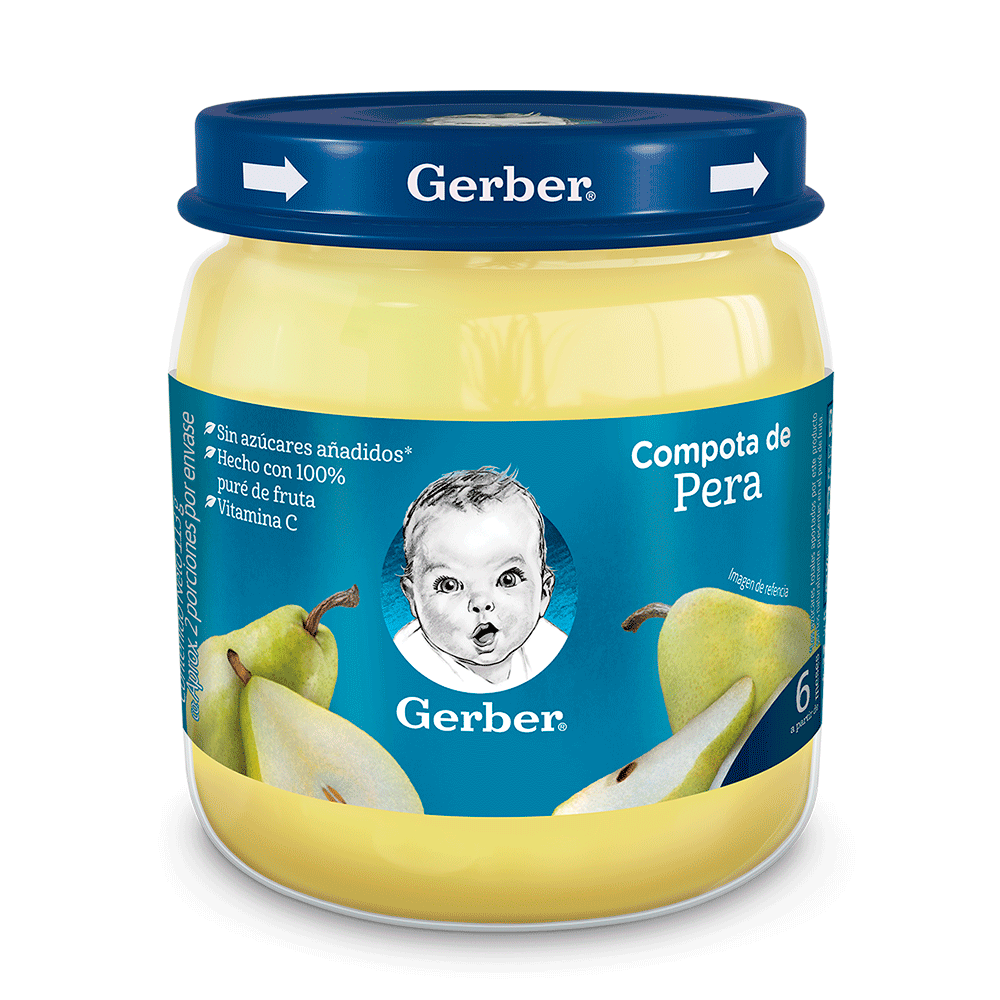 Compota GERBER en frasco sabor Pera