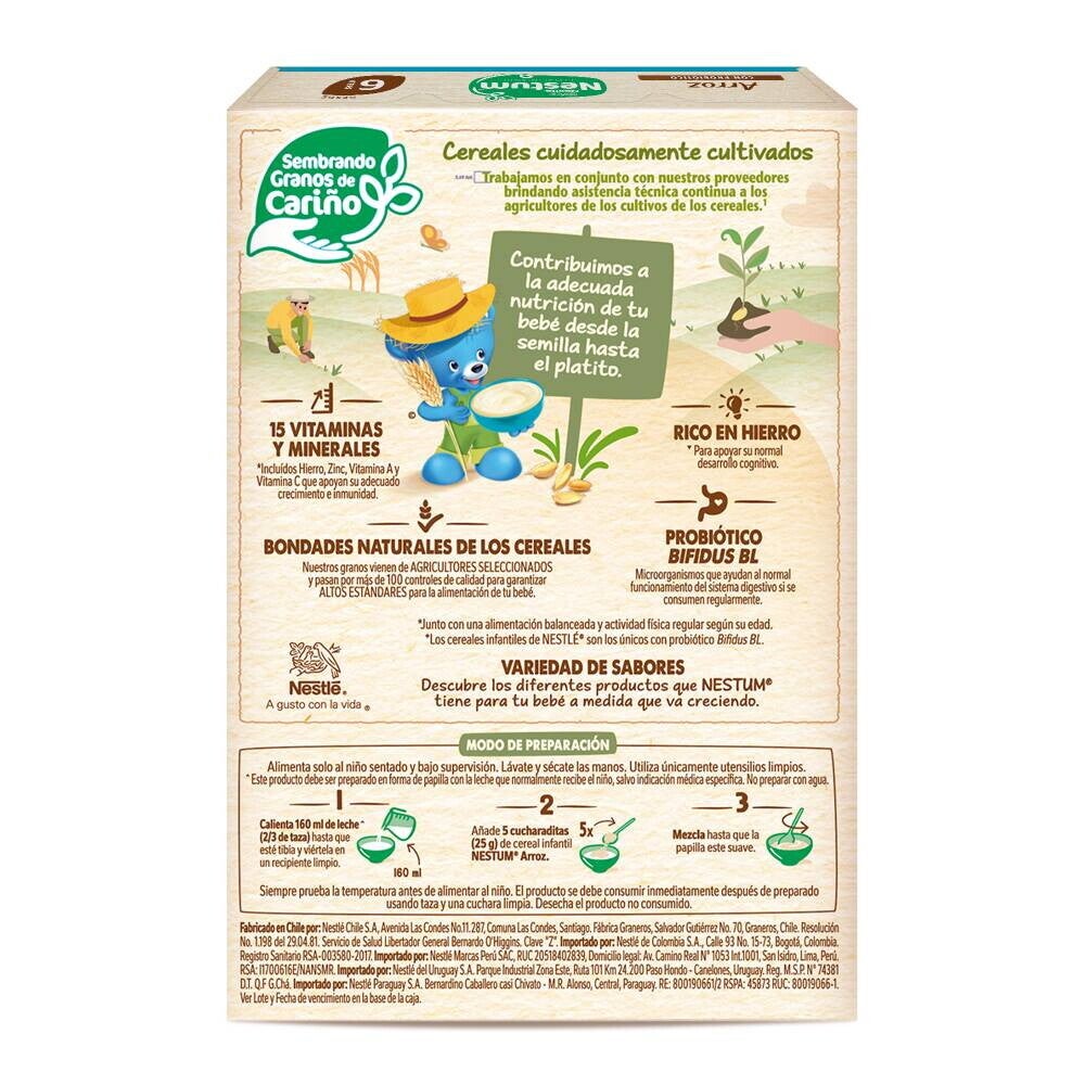 Nestum arroz cereal infantil