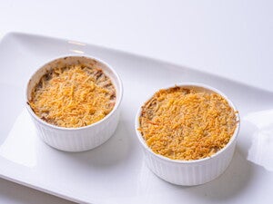 Molde de Plátano Maduro con Carne Molida al Horno con  NUTRIADVANCE®