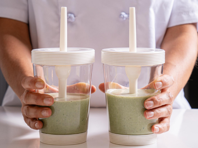 Smoothie banano y fresas Smoothie banano y fresas