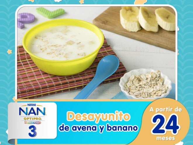 Desayunito de avena y banano