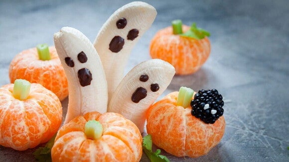 frutas con tematica de halloween